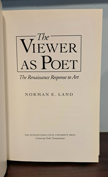 The Viewer As Poet: The Renaissance Response to Art