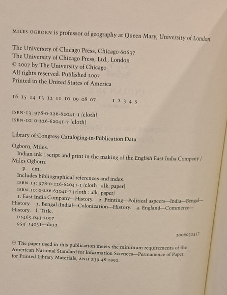 Indian Ink: Script and Print in the Making of the English East India Company